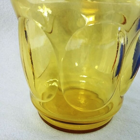 Canister With Sealing Lid Amber Gold Thumbprint Apothecary Design 8" - Picture 8 of 9